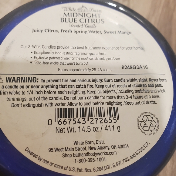 Bath and Body Works Midnight Blue Citrus - Picture 4 of 4